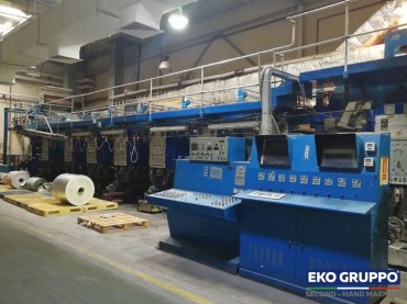 8 colors Cerruti 28R Rotogravure printing film line - Eko Gruppo second-hand machine