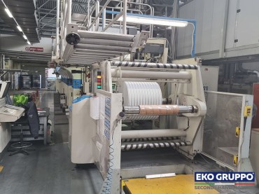 Rotopack 1320 Bobst Rotomec 8 colors rotogravure printing film line - Eko Gruppo second-hand machine