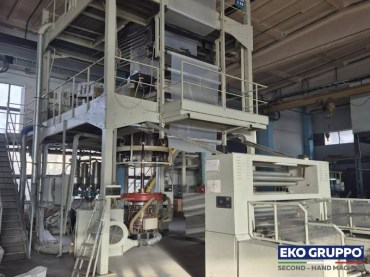 1800 mm Mono Layer Bielloni 90 Blown Film Line - Second Hand Eko Gruppo Machines