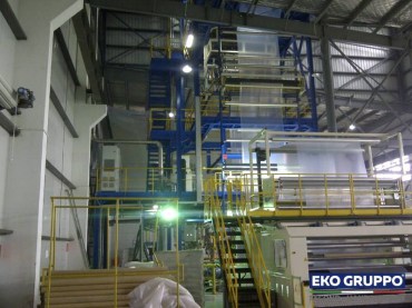 3400 mm 5 Layers Bandera Blown Film Extrusion Line - Used Machine Eko Gruppo