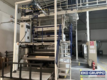 3 Layers Reifenhauser 2100 mm Blown Film Extrusion Line - Second Hand Machine Eko Gruppo